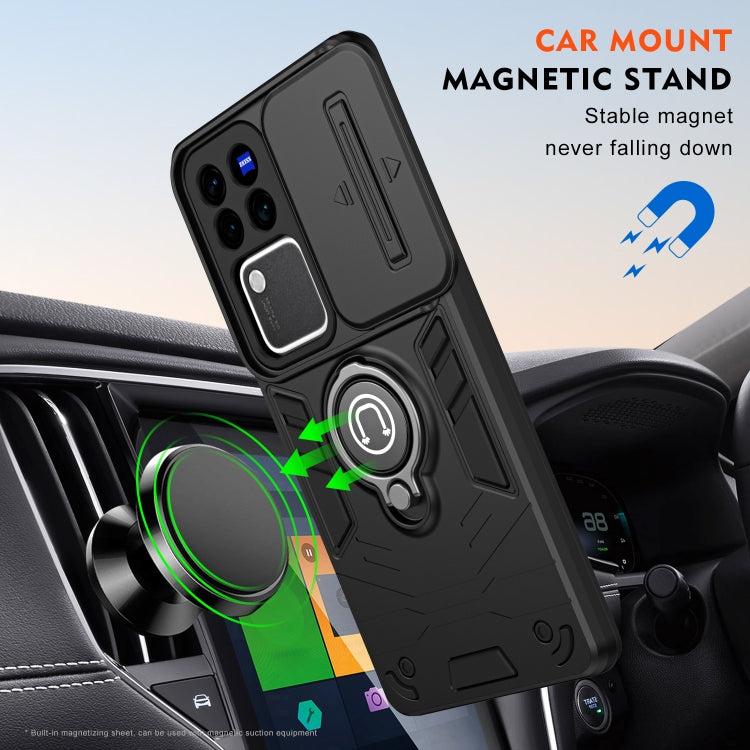 For vivo V30 / V30 Pro Camshield Ring Holder Phone Case