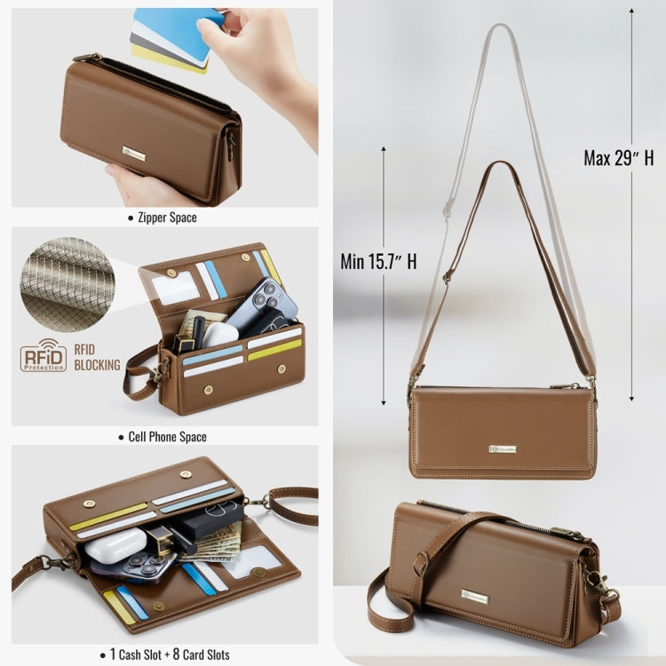 CaseMe ME30 Max Multifunctional Large-Capacity Shoulder Crossbody Phone Bag