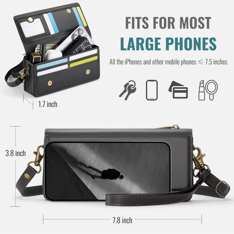 CaseMe ME30 Max Multifunctional Large-Capacity Shoulder Crossbody Phone Bag
