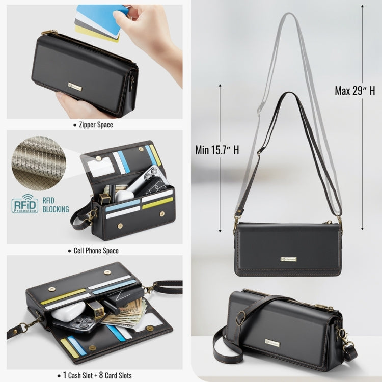 CaseMe ME30 Max Multifunctional Large-Capacity Shoulder Crossbody Phone Bag