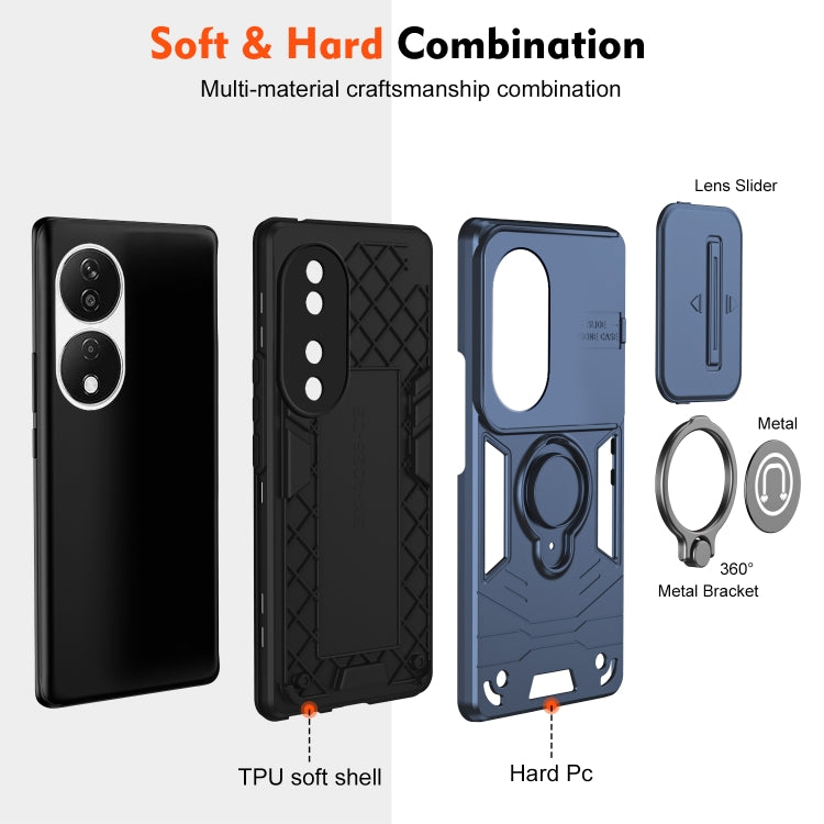 For Honor X7b Camshield Ring Holder Phone Case