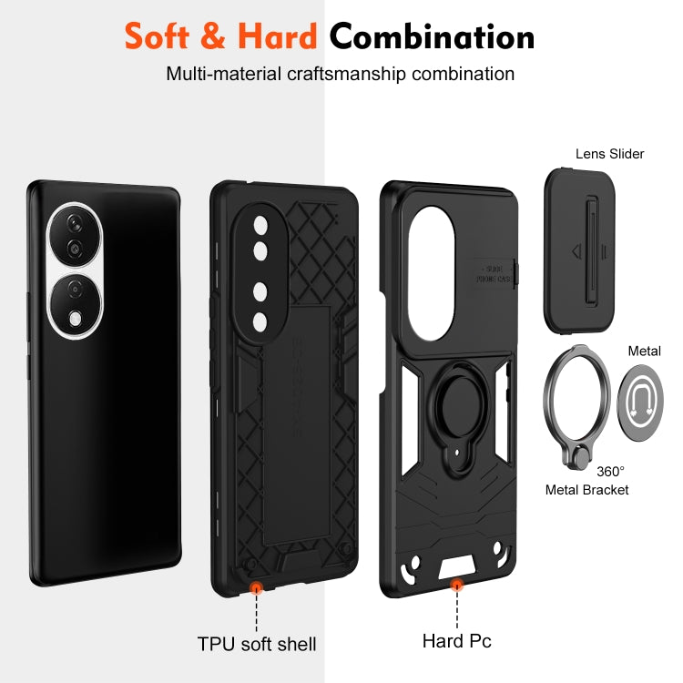 For Honor X7b Camshield Ring Holder Phone Case