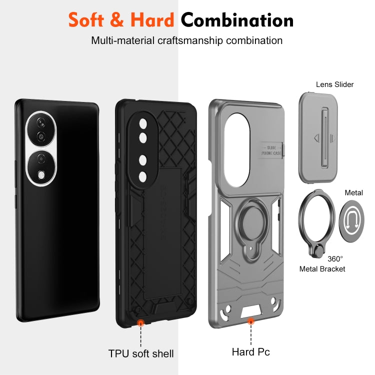For Honor X7b Camshield Ring Holder Phone Case
