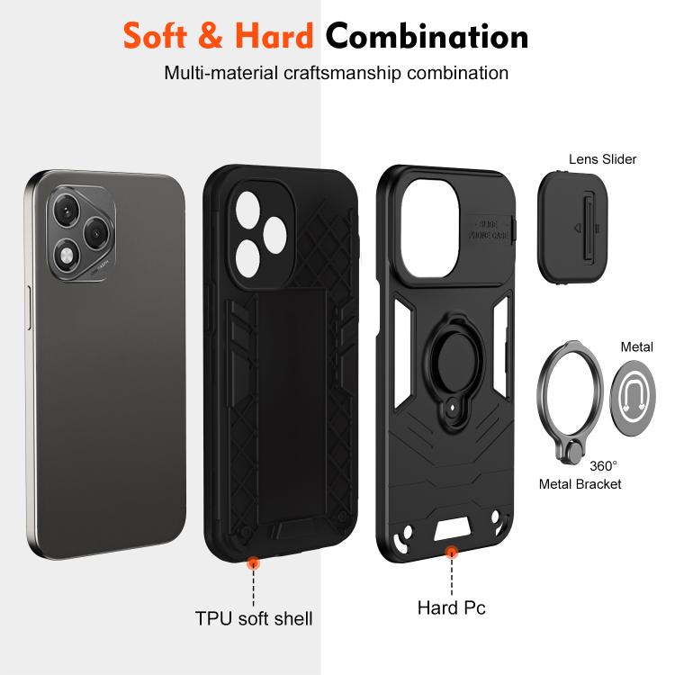 For Honor 400 Lite Global Camshield Ring Holder Phone Case