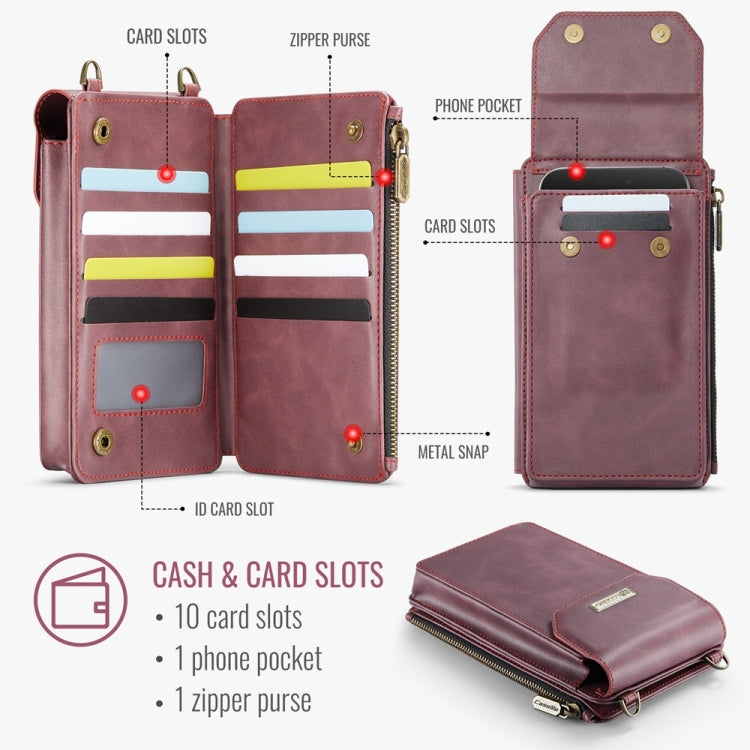 CaseMe Me40 Vertical Multifunctional Shoulder Crossbody Phone Bag