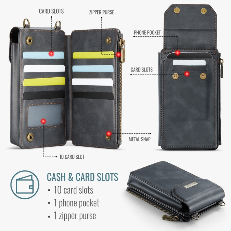 CaseMe Me40 Vertical Multifunctional Shoulder Crossbody Phone Bag