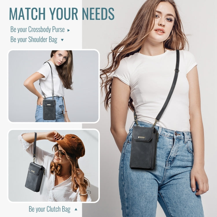 CaseMe Me40 Vertical Multifunctional Shoulder Crossbody Phone Bag