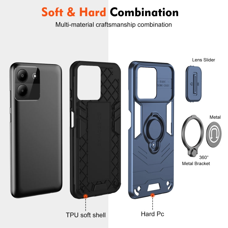 For ZTE Blade A54 Camshield Ring Holder Phone Case