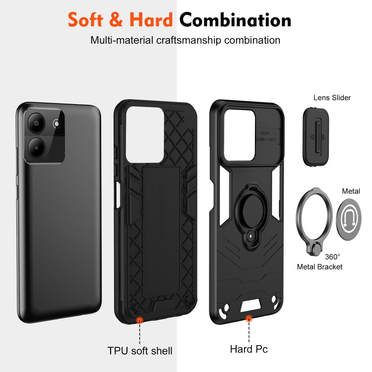 For ZTE Blade A54 Camshield Ring Holder Phone Case