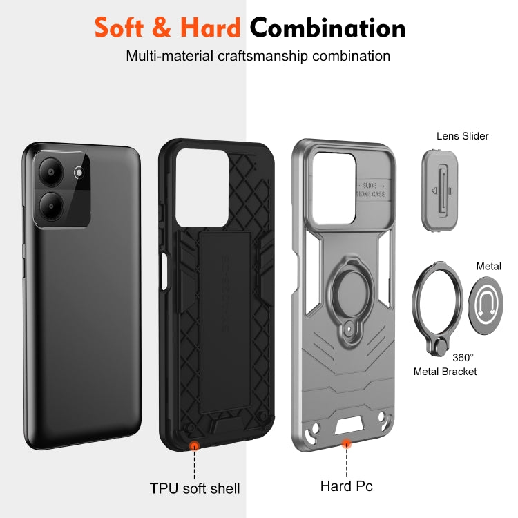 For ZTE Blade A54 Camshield Ring Holder Phone Case