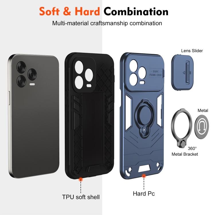 For ZTE Blade V70 Vita Camshield Ring Holder Phone Case