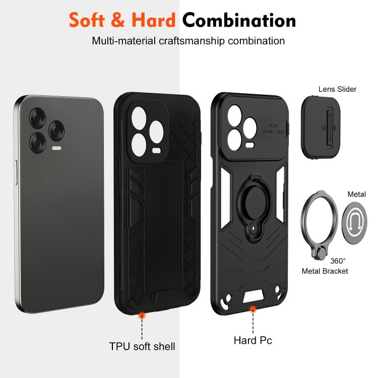 For ZTE Blade V70 Vita Camshield Ring Holder Phone Case