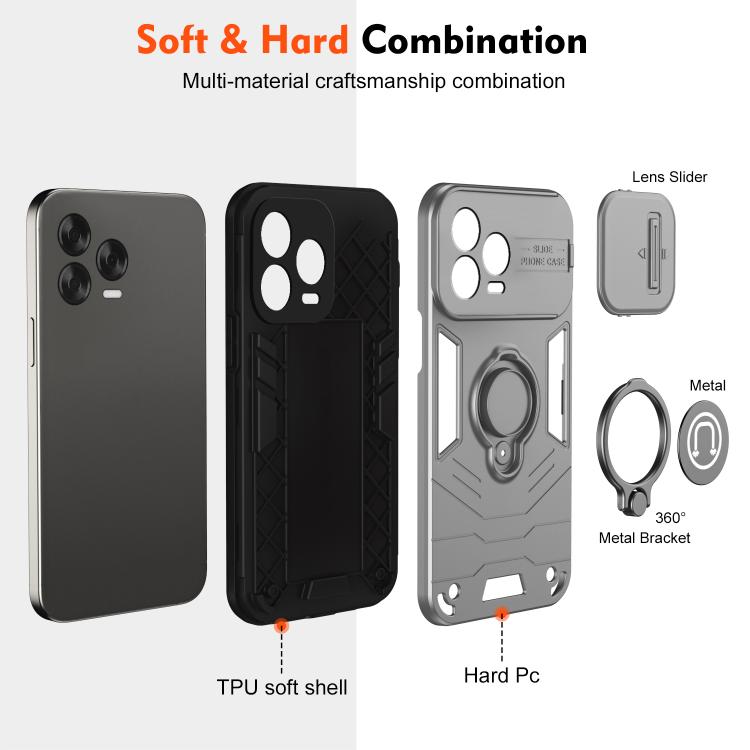 For ZTE Blade V70 Vita Camshield Ring Holder Phone Case