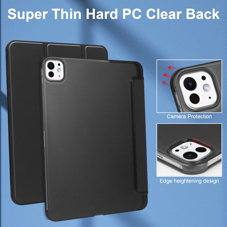 For iPad Pro 13 2025 / 2024 3-fold Semi-transparent Frosted Smart Leather Tablet Case