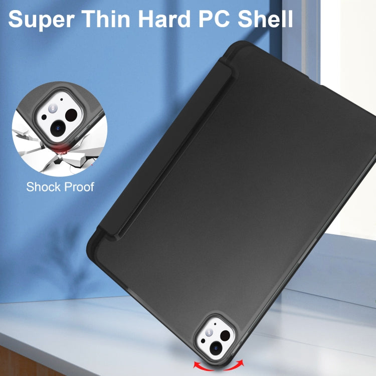 For iPad Pro 13 2025 / 2024 3-fold Semi-transparent Frosted Smart Leather Tablet Case