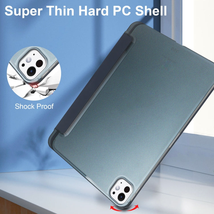 For iPad Pro 13 2025 / 2024 3-fold Semi-transparent Frosted Smart Leather Tablet Case