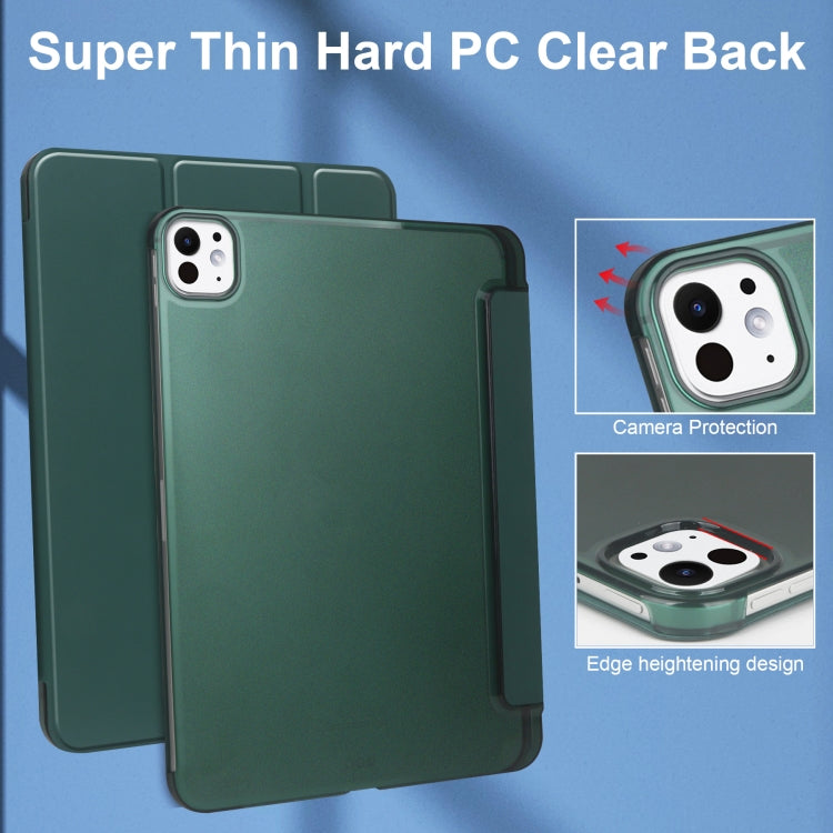 For iPad Pro 13 2025 / 2024 3-fold Semi-transparent Frosted Smart Leather Tablet Case