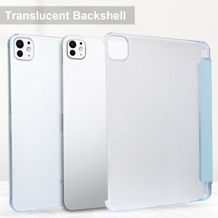 For iPad Pro 13 2025 / 2024 3-fold Semi-transparent Frosted Smart Leather Tablet Case