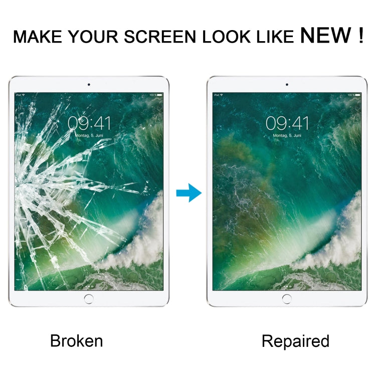 For iPad Pro 10.5 Front Screen Outer Glass Lens with OCA Optically Clear Adhesive