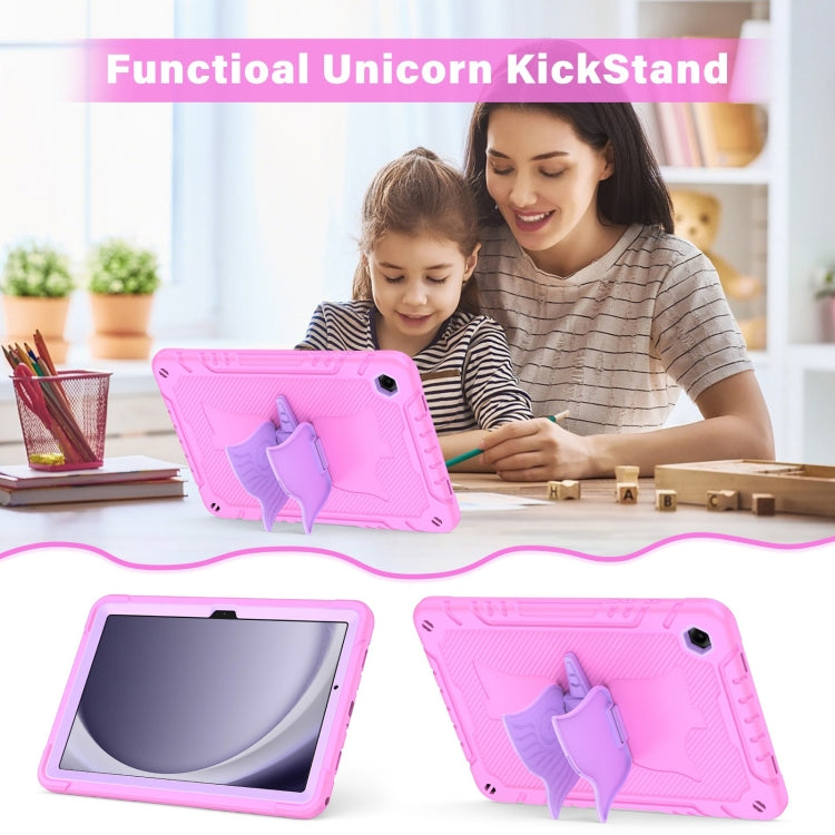 For Samsung Galaxy A9+ Kickstand PC Hybrid Silicone Tablet Case