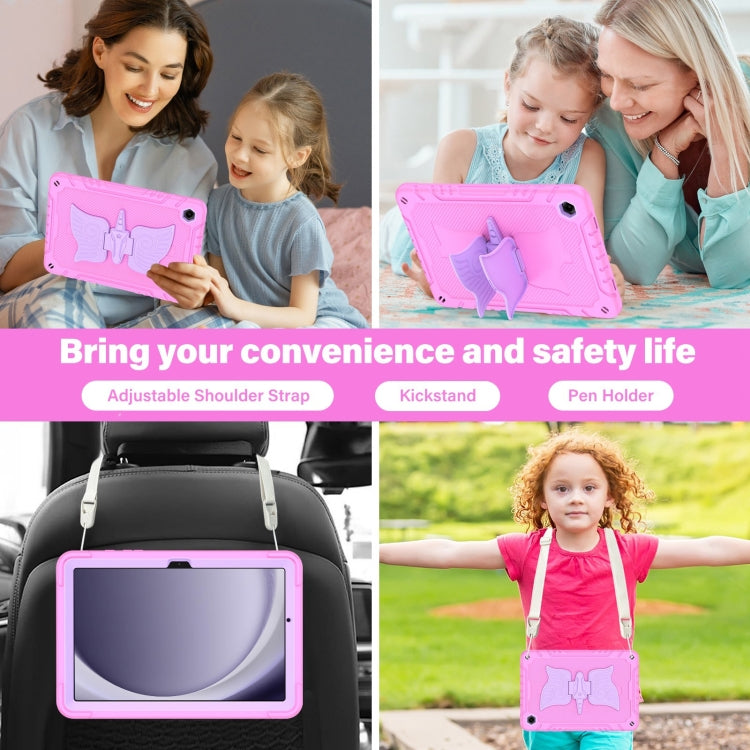 For Samsung Galaxy A9+ Kickstand PC Hybrid Silicone Tablet Case