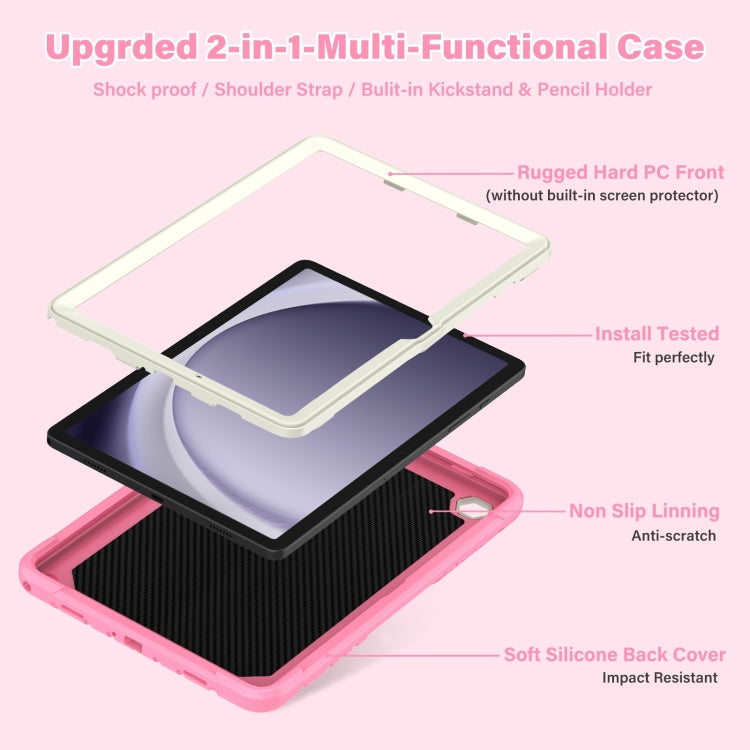 For Samsung Galaxy A9+ Kickstand PC Hybrid Silicone Tablet Case
