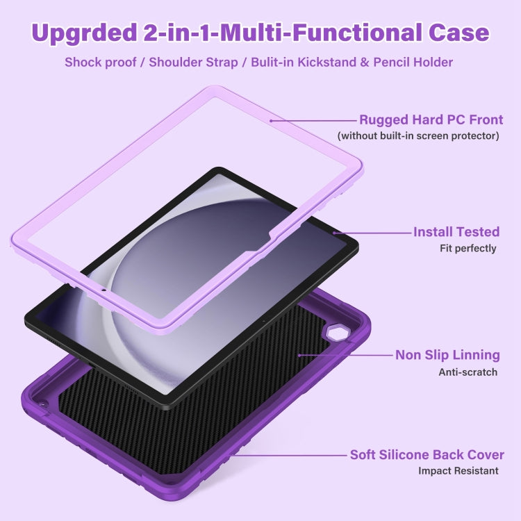 For Samsung Galaxy A9+ Kickstand PC Hybrid Silicone Tablet Case