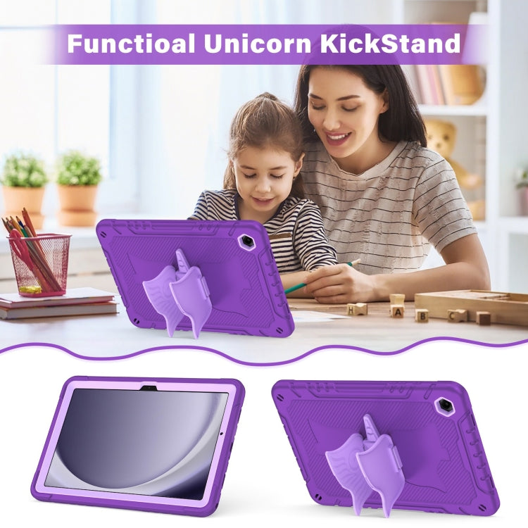 For Samsung Galaxy A9+ Kickstand PC Hybrid Silicone Tablet Case