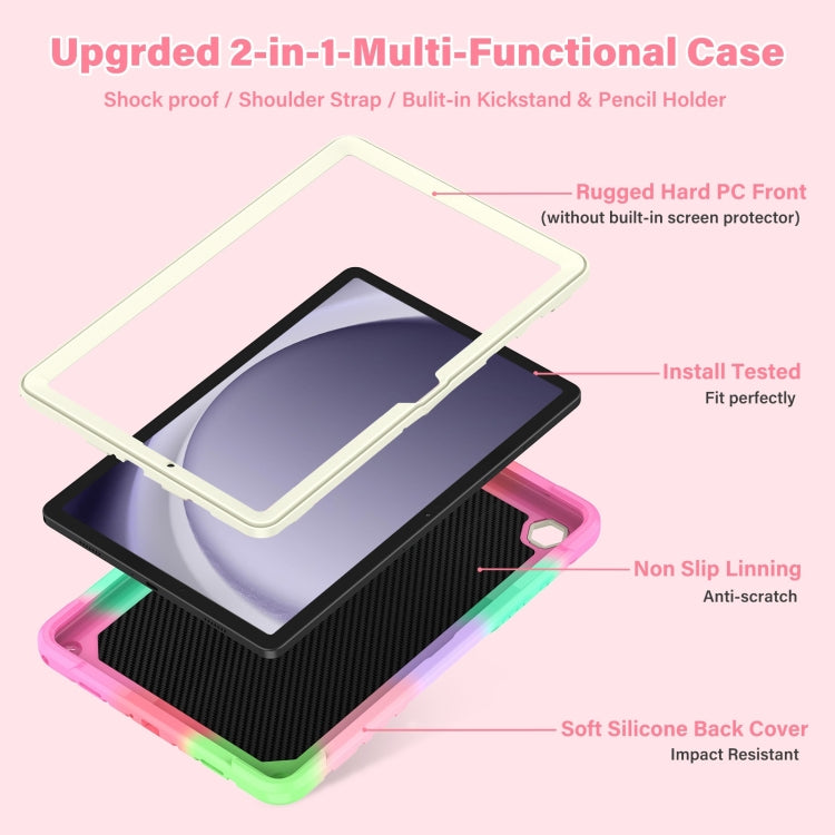 For Samsung Galaxy A9+ Kickstand PC Hybrid Silicone Tablet Case