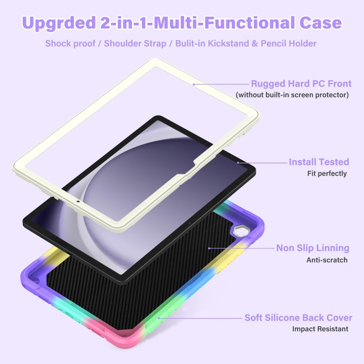 For Samsung Galaxy A9+ Kickstand PC Hybrid Silicone Tablet Case