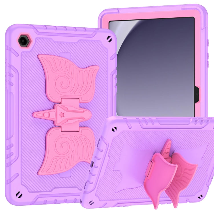For Samsung Galaxy A9+ Kickstand PC Hybrid Silicone Tablet Case
