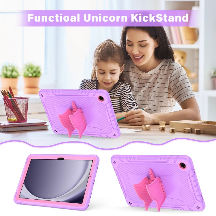 For Samsung Galaxy A9+ Kickstand PC Hybrid Silicone Tablet Case