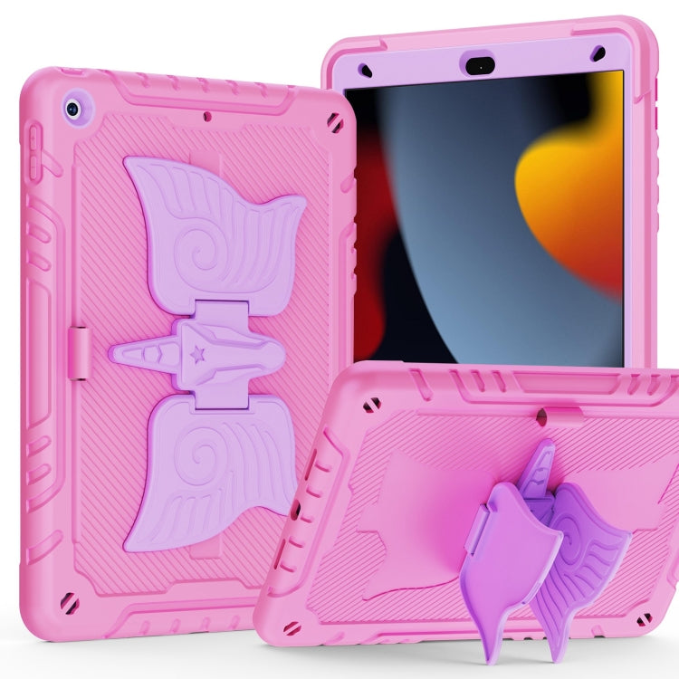 For iPad 10.2 2021/2020/2019 Kickstand PC Hybrid Silicone Tablet Case