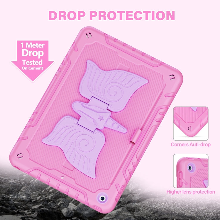 For iPad 10.2 2021/2020/2019 Kickstand PC Hybrid Silicone Tablet Case