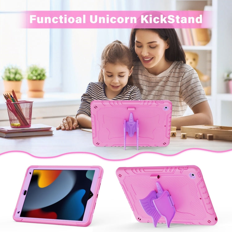 For iPad 10.2 2021/2020/2019 Kickstand PC Hybrid Silicone Tablet Case