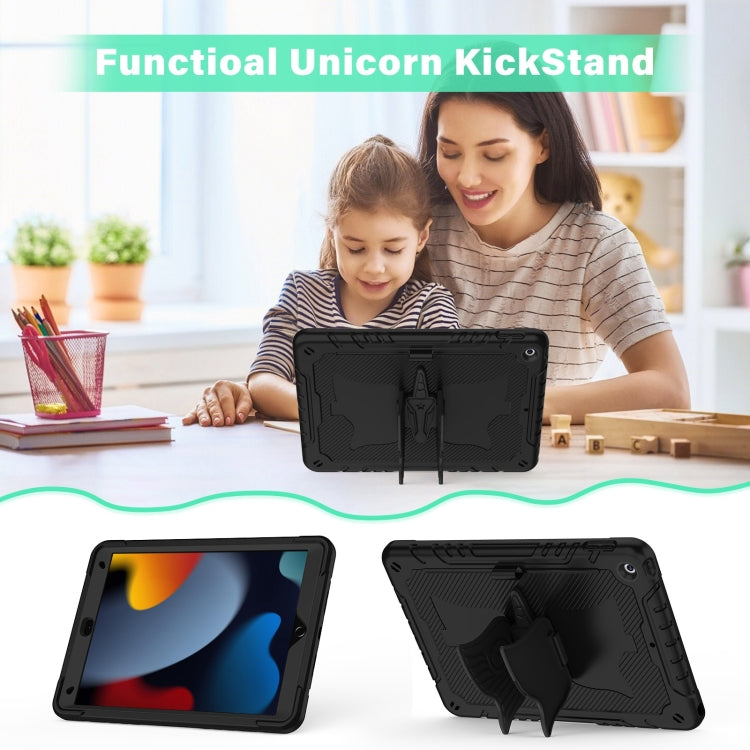 For iPad 10.2 2021/2020/2019 Kickstand PC Hybrid Silicone Tablet Case