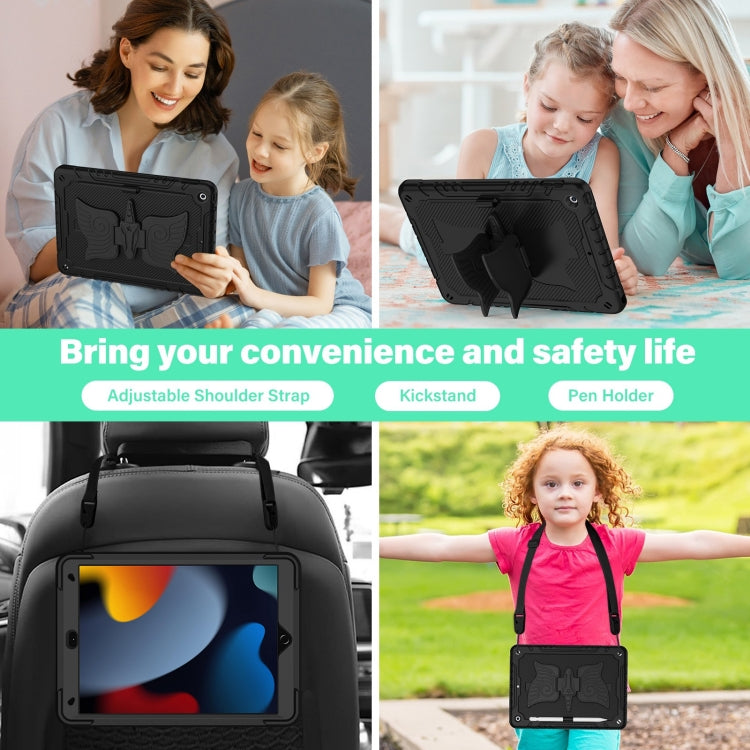 For iPad 10.2 2021/2020/2019 Kickstand PC Hybrid Silicone Tablet Case