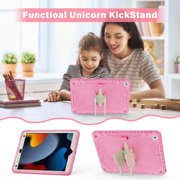 For iPad 10.2 2021/2020/2019 Kickstand PC Hybrid Silicone Tablet Case