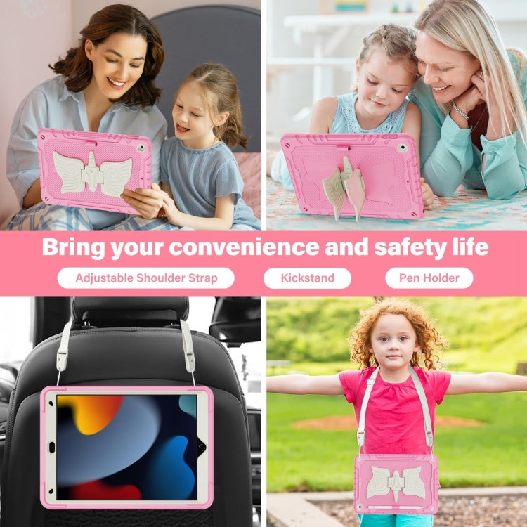 For iPad 10.2 2021/2020/2019 Kickstand PC Hybrid Silicone Tablet Case