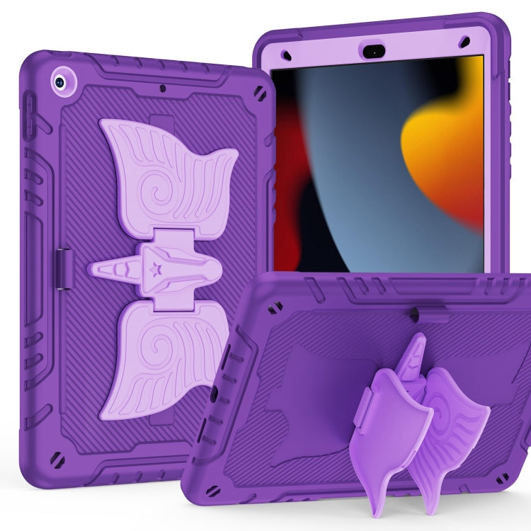 For iPad 10.2 2021/2020/2019 Kickstand PC Hybrid Silicone Tablet Case