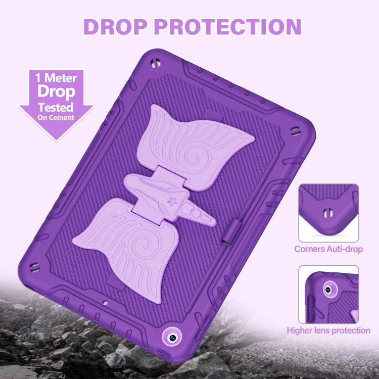 For iPad 10.2 2021/2020/2019 Kickstand PC Hybrid Silicone Tablet Case