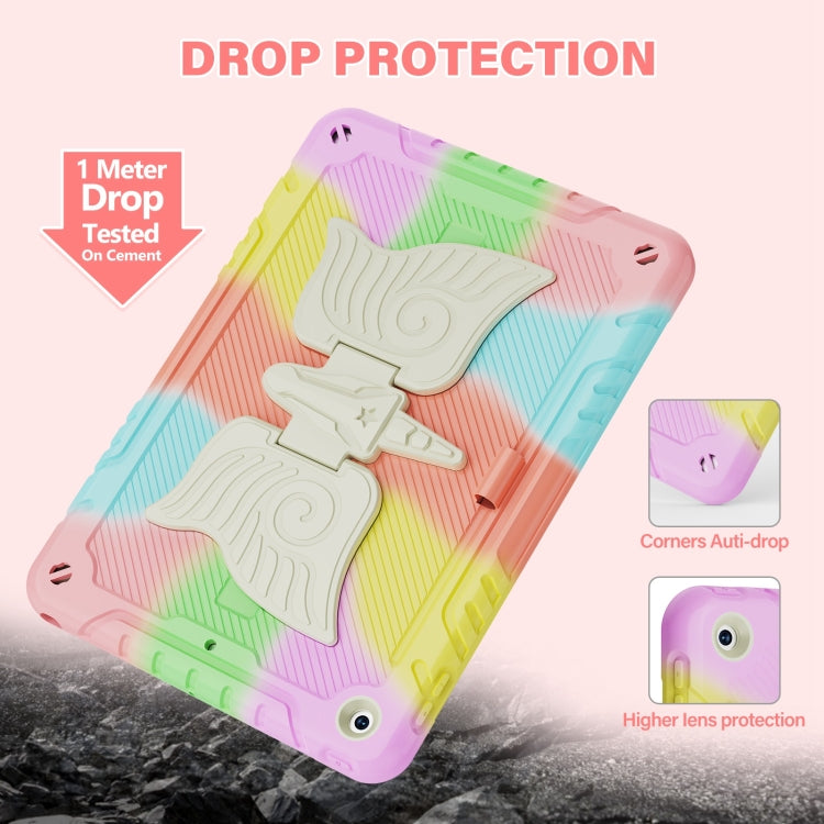 For iPad 10.2 2021/2020/2019 Kickstand PC Hybrid Silicone Tablet Case
