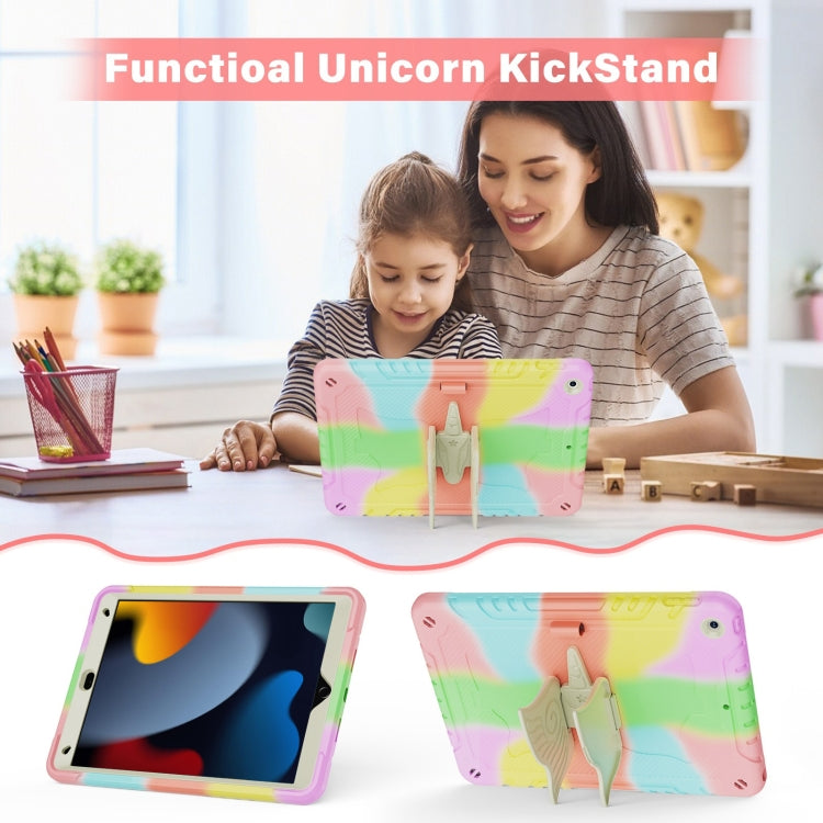 For iPad 10.2 2021/2020/2019 Kickstand PC Hybrid Silicone Tablet Case