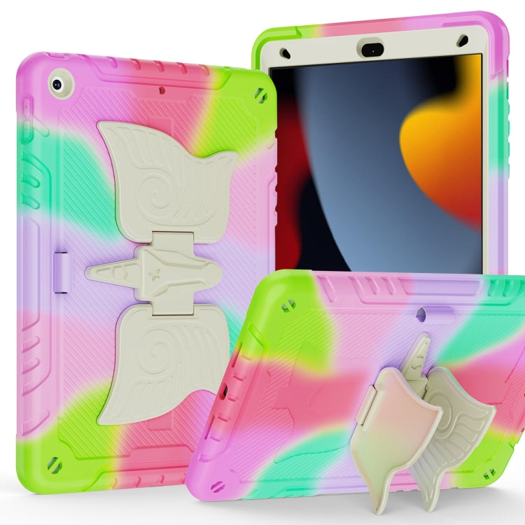 For iPad 10.2 2021/2020/2019 Kickstand PC Hybrid Silicone Tablet Case