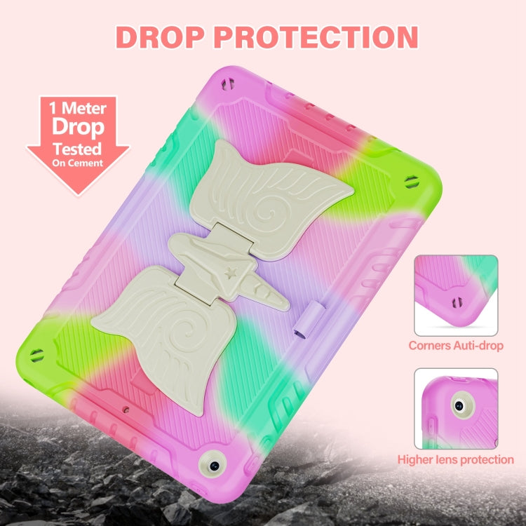For iPad 10.2 2021/2020/2019 Kickstand PC Hybrid Silicone Tablet Case