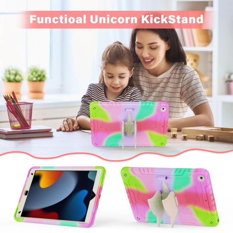For iPad 10.2 2021/2020/2019 Kickstand PC Hybrid Silicone Tablet Case