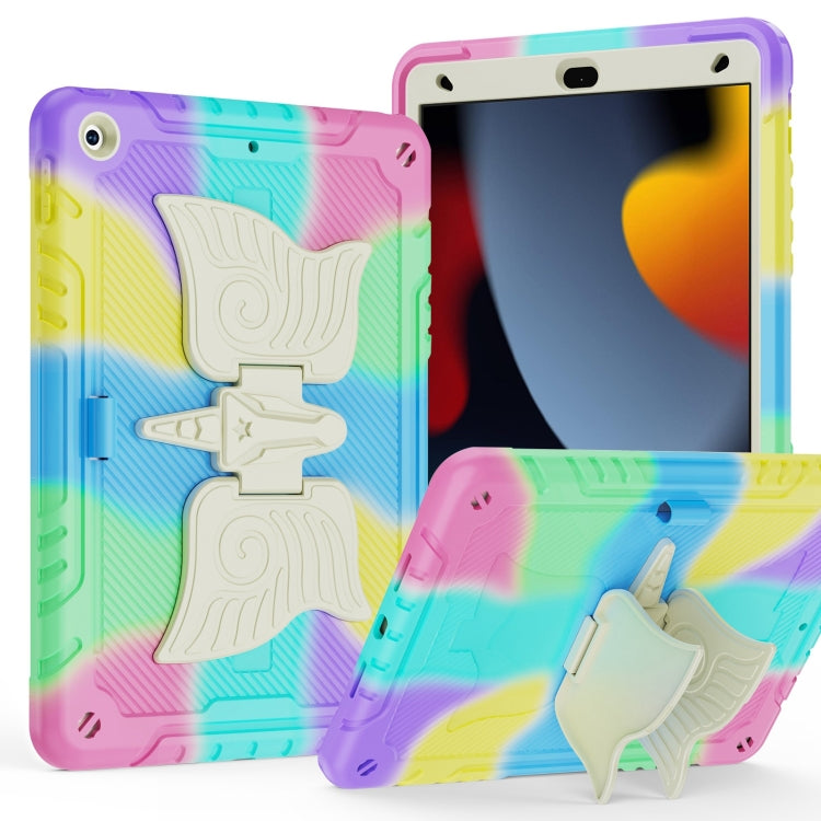 For iPad 10.2 2021/2020/2019 Kickstand PC Hybrid Silicone Tablet Case