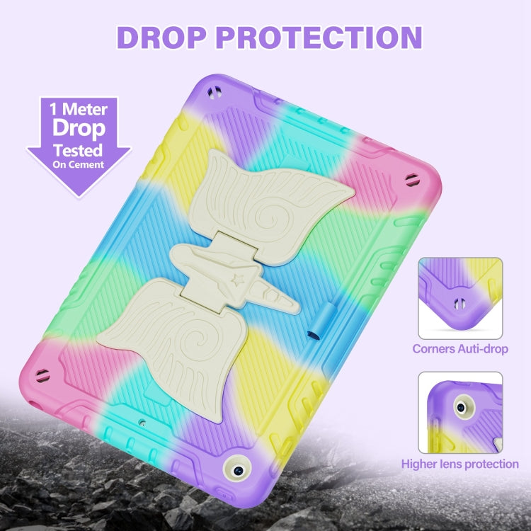 For iPad 10.2 2021/2020/2019 Kickstand PC Hybrid Silicone Tablet Case
