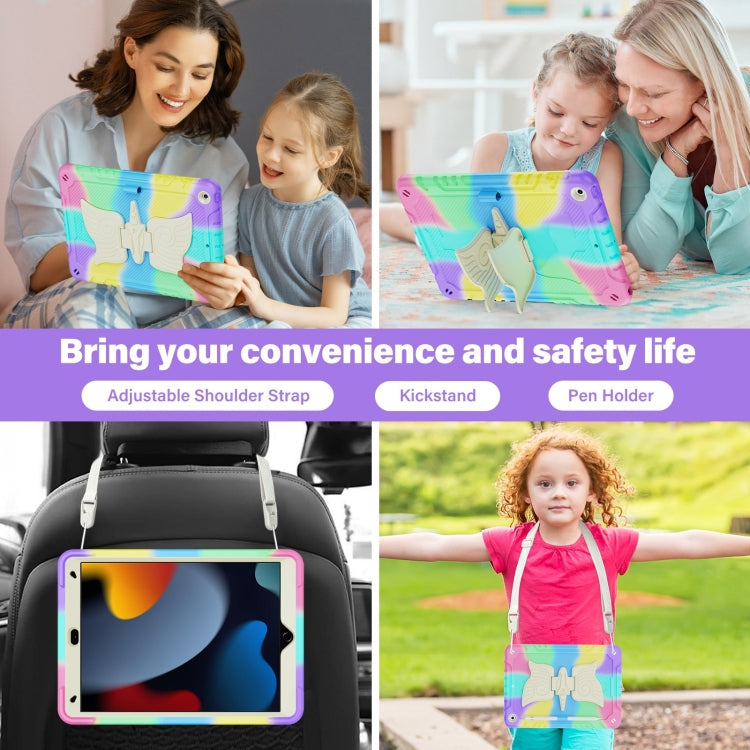 For iPad 10.2 2021/2020/2019 Kickstand PC Hybrid Silicone Tablet Case