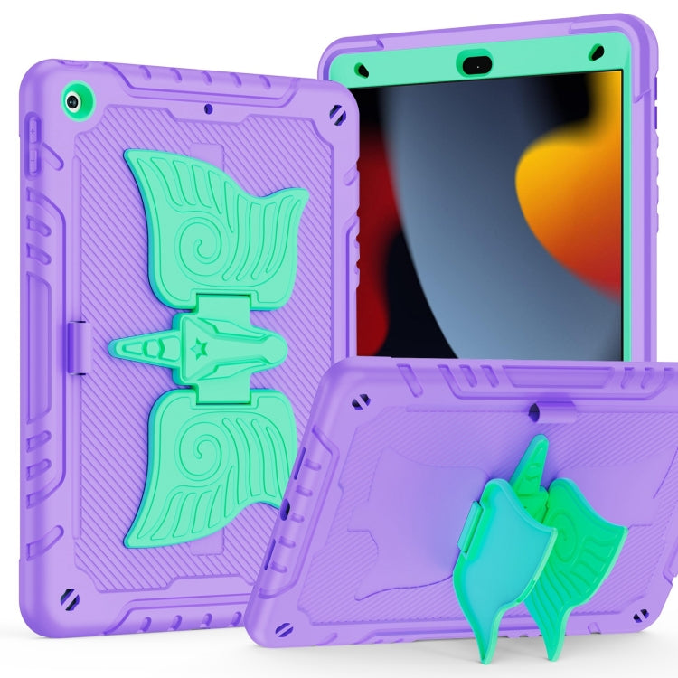 For iPad 10.2 2021/2020/2019 Kickstand PC Hybrid Silicone Tablet Case